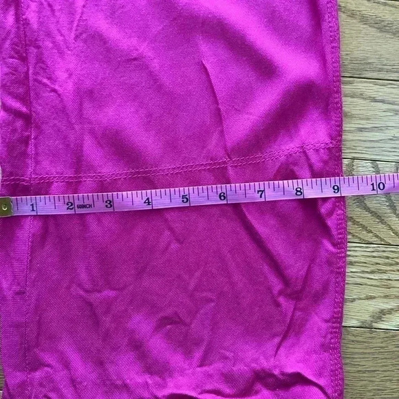 ❤️2/$30❤️[XS]Zara Hot Pink Viscose Casual Straight Wide Leg Pants - Picture 3 of 9